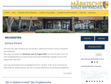 Tablet Screenshot of maerkische-schule.de